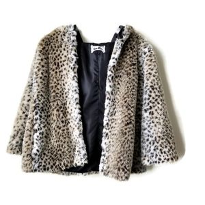 Sauce Animal Print Vegan Fur Jacket